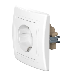 CADUCEUS ALING PRESTIGE Flush-mounted socket outlet with grounding plug with ceramic base 16A, 250V~, white, art. 60