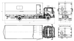 Trucks with diesel engine mod. 4795ZN without CMU on the basis of KAMAZ chassis mod. 43082-H5, 43089-F5