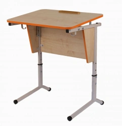 Single-seat adjustable pupil's table with sloping table top SUO-5R, 5-7 gr.