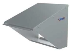 Canal-visor canopy for protection against precipitation