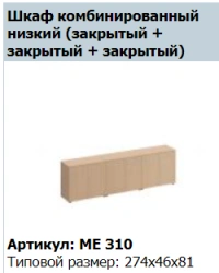 "Reventon" Low cupboard wooden door (set of 2 pcs.) article ME 832