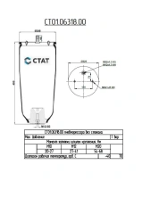ST01.06318.00 - Pneumatic spring (air spring, air cushion, air balloon) without cup.