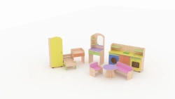 Set of children's wooden furniture (play furniture for preschool institutions) SP-1, P-1, KD-1, IN-3