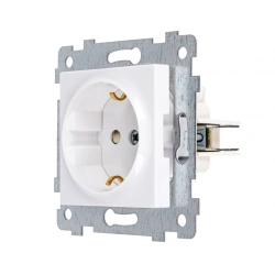 "AKSIOMA" Single socket outlet mechanism with socket socket w.c. w.c. wired. RS16-453, colour white