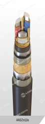 Power cable with aluminium conductors with paper insulation impregnated with viscous or non-flowing composition for voltage 6, 1
