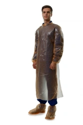 Special additional plastic clothing for protection against radioactive substances: Half-coat