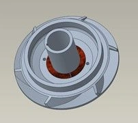 Working wheel, floating, D2400N, 0.68 inch shaft, Niresist / IMPELLER: FL, D2400N, .68, NI-RST part number 102892605