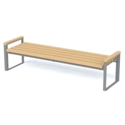 Collapsible park bench 2m without backrest