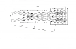 Sharp cross member of P65 type of grade 2/6 of project 2519.02.000-01