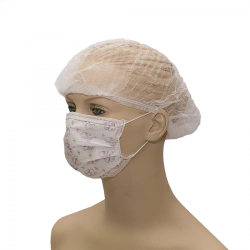 Medical mask of nonwoven materials sterile "GEXA" (three-layer, on elastic band, with a pattern)