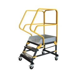 Ladder with platform mobile aluminium 1AL1