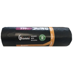 Plastic film sack, trade mark Glionni "SUPER" 220l