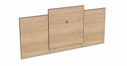 Hinged TV panel 3100x1350x88