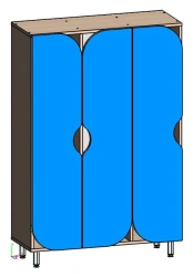 Cloakroom cupboard for children's clothes 3 sectional, Art. SSKD-03