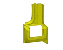 Interior lower rear partition panel