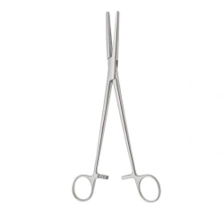 TZ-01-287-22 Gynaecological hemostatic clamp, serrated, straight #3, 220 mm