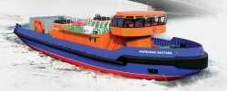 Ice-class tugboat "Pomor" for ensuring ecological safety of St.-Petersburg water area of project 3262, construction No.101