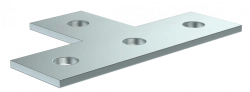 Connector plate T-shaped EA for STRUT profile