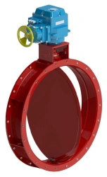 Butterfly valve type 12s-8, PN 0,1 MPa, DN 300, 400, 500, 600, 700, 800, 800, 900, 1000, 1100, 1200, 1300, 1400