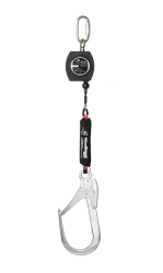 Retractor type safety device "HB-02" with carabiner , article number vpro HB02 set 0258.