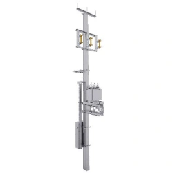 Complete transformer substations of pole type with capacity 25-250 kVA