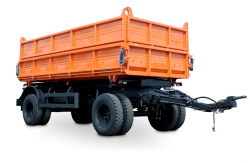 Tipper trailer NEFAZ-8560 with axle units manufactured by PJSC "NEFAZ" (axles: 8602-2410002-21, 8602-2410003-21; suspension of t