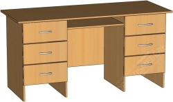 Teacher's two-desk STOU2t with drawers