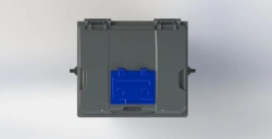 Mobile waste bin 1100l Art.22.C19.W (20.800.98.PE; 21.050.98.PE.W)