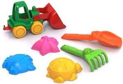 Sand set #40 (moulds "Sea", tractor "Nordic", rake, trowel)