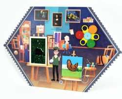 Bisiboard (didactic panel) wall mounted ARTIST. Learn Professions Series