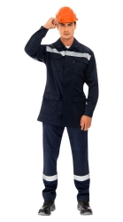 Special men's clothing for protection against general industrial pollution and mechanical effects (abrasion) from cotton-poly
