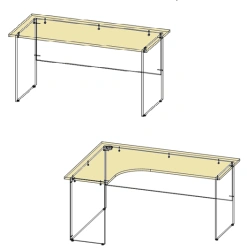 Wooden desks for offices of administrative premises (Desk article MP-ST-01)