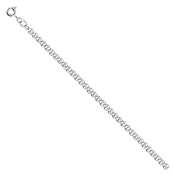 Bracelet in white gold 585 Love/s with diamond facet NB18-087-3 0.4MM 16SM 1.53G