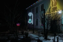 LED console (LED panel) "Magic Christmas Tree" - decorative street lamp on the brackets (modifications 220V, 24V, 12V),