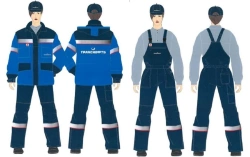 Women's suit (jacket, dungaree) against thermal risks of electric arc with protection level up to 6.6 cal/cm2 made of "PROTE" fa