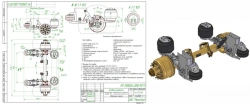 Axle carrier MT-2900034-2050-PD (high-frame, pneumatic, single-axle, 12.0 tonnes, with axle lifting mechanism)