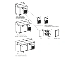 Refrigerated low-temperature refrigerated tables (counters) ???-70-01-?