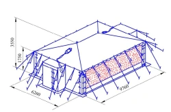 Unified sanitary barrack tent USB-56