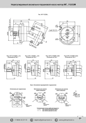 Axial-piston hydraulic pumps not adjustable with inclined block type MG0.112/32M