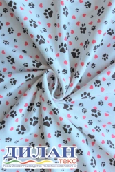 Mixed knitted fabric (50% cotton, 50% polyester) printed: futer