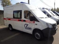 Ambulance of class A,B,C; IAC-1767M5 on the basis of GAZelle Next A62R23, A62R33, A65R33, A65R23, petrol engines