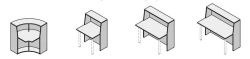 Reception desk module. Agat" furniture set