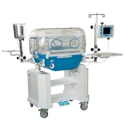 Neonatal intensive care incubator with microprocessor controlled monitoring of temperature and acid concentration parameters