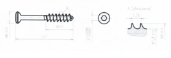 Spongy titanium alloy screw 4.0mm 60mm
