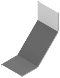 Cover of the vertical internal 90 degrees corner of self-supporting cable carrier KLY 000 F90, with overall dimensions from 150
