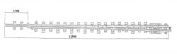 Straight frame rail of P65 type with curved shank of the project 2193.04.010