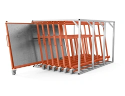 Shelving unit with vertical pull-out trolleys DROVER