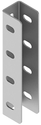 Reinforced U-profile connector BSUL 5, with overall dimensions 46x42x200 mm, with metal thickness from 2,5 to 3,0 mm, st