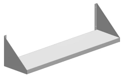 Shelf 1000x300 mm, hinged solid, stainless steel.