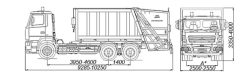 Garbage truck BM-7028-53 on chassis MAZ 5N33 of modifications 6312C5,631226